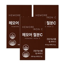 여성 남성 철분제 철분 영양제, 90정, 3박스