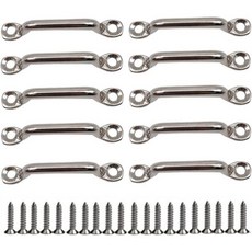 카약 패드 아이 316 스테인리스 스틸 비미니 보트 탑 PAD 스트랩 타이 다운 데크 루프 5mm 60mm/2.4인치 길이 10Pcs, 1개