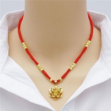 good 女士不掉色毛衣鏈, 1個, 轉運 花 紅繩,銘 尚  豪 華 版, 轉運 花