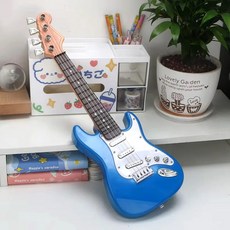 현 전기 기타 초보자용 악기 캠핑 생일 선물, 1개, 기본, 1. 8821-Blue