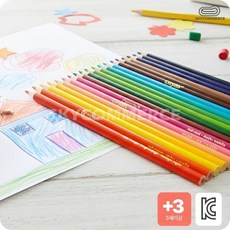 S커머스 24색 색연필 어린이색연필 초등학생색연필 신학기문구, 24개, 3세