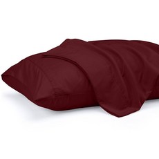 Utopia Bedding 베개 커버 킹 표준 사이즈 2팩 - 부드러운 브러시드 극세사 봉투 클로저 병원 호텔 객실에 적합 Oeko-Tex 인증 50.8x91.4cm(20x36, 버건디