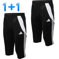 [1+1] 아디다스 7부 여름 반바지 TIRO24 블랙 남여공용 운동복 츄리닝 바지 팬츠 + SHP 마스크