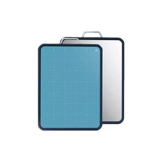 知吾煮 不鏽鋼雙面砧板, 藍色, 1個