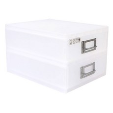 서랍형 멀티 2단 수납 박스 (중형) 소품 정리 보관함 업소용, 색상