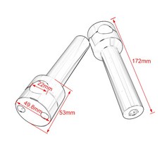 액세서리 22mm 마운트 핸들 바 알루미늄 야마하 라이저 바이크용 호환 CNC 오토바이 25mm 블랙 할리 더트 라운드 어댑터 키트 클램프 ATV, Silver 22MM, 1개, 1) Silver 22MM