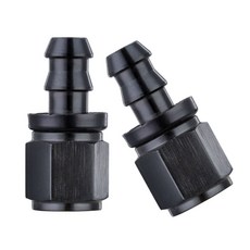 오일 시스템 개조와 호환되는 2Pcs 자동차 연료 라인 호스 피팅 엔드 알루미늄, BK, AN4