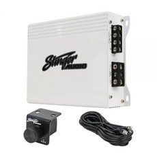 스팅어 오디오 MT-1000.1M 1000와트 RMS 1채널 모노블록 마린 서브우퍼 증폭기 클래스 D 방수 모스펫 리모컨 베이스 노브 아음속 필터 저역 통과 부스트 Q, Monoblock 1000W