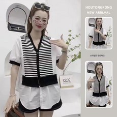 수유 스트라이프 셔츠 브이넥 디자인 패션 가짜 투피스 루즈핏 날씬해 보이는 빅사이즈 임산부 수유복