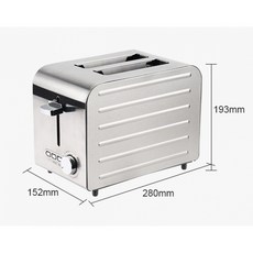 쭌스몰 호텔 토스트기 스텐 6구 빠른가열 베이글 샌드위치 메이커 조식용, 스테인리스 2조각 오븐 스테인리스