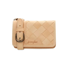 Square feet 編織皮革短夾