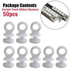 50pcs 플라스틱 커튼 트랙 후크 러너 캠핑카 밴 Motorhome 글라이더 적합, 01 China Mainland