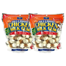 벨버드 강아지 치킨 밀크껌 스몰, 치킨밀크, 1kg, 2개