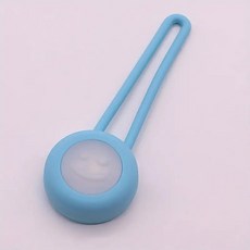 트레조 반려동물 LED 발광 펜던트 고양이 분실 방지 개 태그 산책 실리콘 걸이식 1pc, Blue