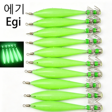 옵빠이슷테 세트 소프트에기 풀야광 한치에기 호래기 갑오징어 주꾸미 실리콘 수평 슷테 10개입