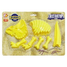 공룡찍기 모래놀이 트리케라톱스 모양틀 교육기관 어린이미술 집콕육아템 솜씨자랑, 노랑, 115g, 1개