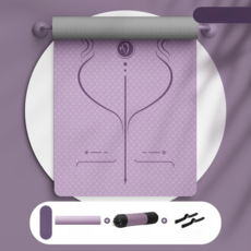 가려거든 미끄럼방지 홈트 요가매트 필라테스매트 (가방 끈 포함), 1개, 퍼플