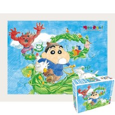 퍼즐피플 짱구는 못말려 직소퍼즐 300피스, 1개, 콩나무 300피스 액자포함(우드화이트)