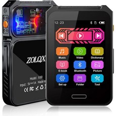 ZOLQX MP3플레이어 음악듣기 노래 64GB Mp3 플레이어 블루투스 5.3 및 2.4인치 풀 터치 스크린 Z스피커가 있는 OLQX 휴대용 디지털 음악 플레이어FM 라디오