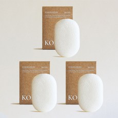 JIGUHARA 곤약스펀지, 3개, 화이트