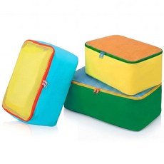 SATINIOR 3 Pcs Colorful Packing Cube 1 Large 13.7 x 7.8 x 5.7 and 2 Small 11 x 7.5 x 5.7 Nylon tra, SATINIOR 3 Pcs Colorful Packin