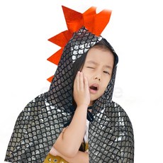 글샵 할로윈 공룡망토 실버 코스튬복장