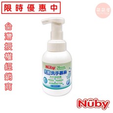 Nuby 洗手慕斯 300ml 植物萃取 溫和親膚 SGS檢驗合格, 1個, Nuby抗菌洗手慕斯300ml