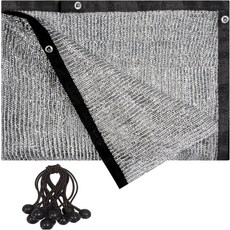 UNIUP 40% 알루미늄 호일 쉐이드 천 그로밋 및 볼 번지가 포함된 3피트 x 6피트 파티오 정원 자동차 반려동물을 위한 튼튼한 선 블록 네트 다용도 개인정보 보호 화면, 40% Shade Silver, 13 FT x 24