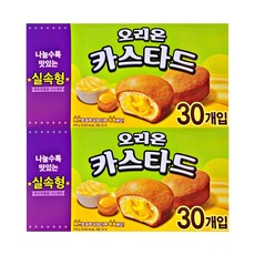 오리온 카스타드 실속형 대용량 30개입 690g X 2개, 23g × 60개, 60개, 23g