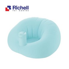 Richell 利其爾 充氣椅 充氣沙發 學習椅 幫幫椅 幫寶椅 外出椅 - 桃園小太陽, 藍