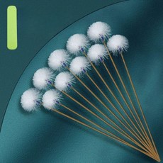 거위털 귀파개 관리 솜털 귀지 제거 귀이개 귀청소, 브라운 대나무 보강 거위털 10개