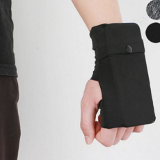 러닝 포켓 장갑 아웃도어 달리기 손목 스포츠 포켓 장갑 수납 액세서리 스마트폰 파우치 엄지홀 휴대폰, 블랙(왼)