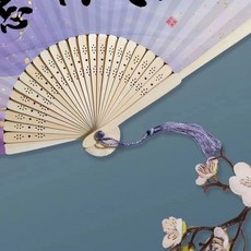 新中式國潮風 手扇 折扇 舞蹈扇 夏季日用扇 絹扇, 款八 流蘇1個 扇子的裝飾