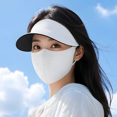 상품컴퍼니 자외선 차단 마스크 모자 일체형 통기성 쿨링원단 썬캡 얼굴풀커버, 1개, 핑크