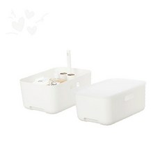 뚜껑 손잡이 의류 이불 침구 계절 용품 적층 가능 공간 활용 플라스틱 박스, 1개, 상세페이지 참조