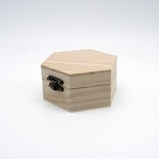 나무 보석함 육각 DIY 만들기 세트 원목 보관함 1개