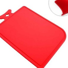 도마 휴대용 레드 약26.5x17.9cm 실리콘도마 캠핑용도마