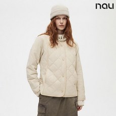 나우 1NUPDW4504_LE W코지퀼팅패딩가디건 L.BEIGE
