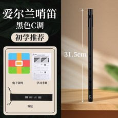 爱尔兰哨笛 6孔竖笛 黑色D调, 1個, （2号）铝合金哨笛-黑色C调, 2号