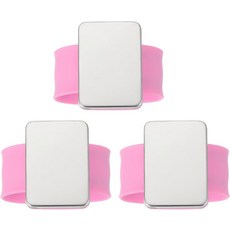 재봉용 파티킬 마그네틱 손목 핀 쿠션 3Pcs 쿠션 젤 밴드 홀더 브레이딩 퀼팅 헤어 클립 블랙/퍼플/블루, Pink