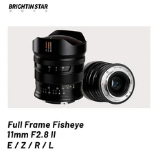 뉴버전 브라이트인 스타 11mm F2.8 II 풀프레임 수동 초점 초광각 렌즈 피쉬아이 (소니 E 니콘 캐논 EOS R, 01 Official Bundle, 03 L 마운트