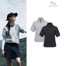 힐크릭 여성골프웨어 골프자켓 반소매집업자켓
