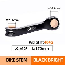 OUO 자전거 줄기 7075 180MM CNC 170 6도 DOWNSTEM 테이블 31 테이크아웃 8MM 17 핸들 알루미늄 160 MTB, 31 8x170mm stem 12