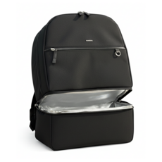 베베슬 클램셸 보냉 기저귀가방 백팩 대형, 블랙