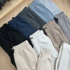 ARONSHOP 刷毛長褲 素面百搭棉褲 保暖棉質縮口褲