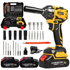 우스틴스 브러시리스 리튬배터리 임팩 전동렌치, 1개, 배터리 2개, 본품 + 배터리1개