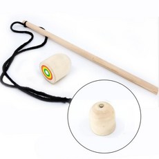 전통 민속 나무팽이 팽이채 어린이 민속놀이 명절 선물, 1개, 상세페이지 참조