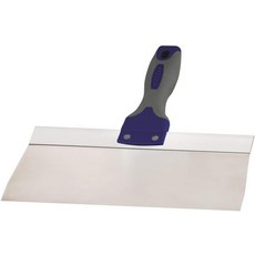 워너 10인치 프로그립 스테인리스 스틸 건식 벽체 테이핑 나이프 소프트 그립 핸들 10920, 10", Stainless Steel