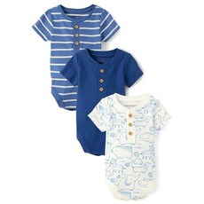 Gymboree 유니 아기 및 신생아 반소매 바디수트 블루. 미숙아 168829