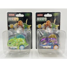 鼎豐玩具 機變戰士 迴力車 變形機器人，兒童益智玩具，迴力車變形，激發想像力，安全材質, 異齒龍戰車(兩色隨機出), 1個